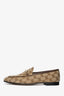 Gucci Beige Canvas GG Jordaan Loafers Size 38