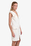 Jean Paul Gaultier Cream Light Rayon Zip Front Midi Dress Size 8