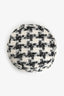Pre-loved Chanel™ White/Black/Silver Wool-Blend Houndstooth Tweed Bucket Hat Size S