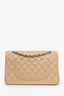 Pre-loved Chanel™ 2019 Beige Caviar Leather Medium Classic Double Flap