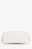 Pre-loved Chanel™ 2026 White Quilted Caviar Leather Hobo with Chain