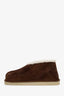 Miu Miu Brown Suede Shearling-Lined Ankle Boots Size 41