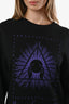McQ Alexander McQueen Black Cotton 'Astrology' Graphic Crewneck Midi Dress XS