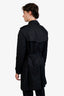 Burberry Black Kensington Belted Trench Coat Size 48