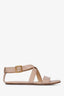 Chloe Nude Scalloped Buckle Sandals Size 37