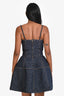 Fendi Dark Blue Denim 'FF' Bustier Mini Dress Size 36