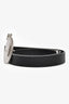 Christian Dior 2026 Black Leather Silver Medallion Belt Size 90