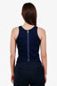 Dion Lee Navy Ribbed Corset Tank Top Size US 4
