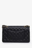 Pre-loved Chanel™ 2018-2019 Black Caviar Quilted Medium Double Flap Shoulder Bag