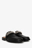 Givenchy Black Leather Chain Slippers Size 41