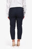 Brunello Cucinelli Navy Wool Slim Classic Crop Trousers Size 10