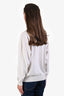 Brunello Cucinelli Cream Cashmere Sequin Embroidered Mock Neck Sweater Size M