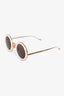 Loewe Cream Two-Tone Round Sunglasses