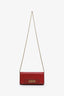 Christian Dior Red Leather J'adior Wallet On Chain