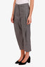 Brunello Cucinelli Black/White Wool Cashmere Houndstooth Cropped Pants Size US 6