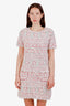 Pre-loved Chanel™ Pink/Multicolour Tweed Short Sleeve Mini Dress Size 40