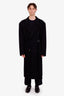 Hugo Boss x Loro Piana Black Wool Cashmere Single Breasted Belted Jacket est Size M Mens