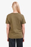 Jimmy Choo Olive Green Graphic Crewneck T-Shirt Size M