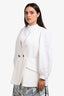 Givenchy White Sleeveless Blazer Size 44