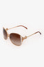 Pre-loved Chanel™ Brown/Gold Metal Bow Accent Butterfly Sunglasses