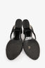 Saint Laurent Black Leather Studded Platform 'Candy' Heels Size 38