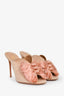 Aquazzura Pink Suede Tassel Ribbon Size 37.5
