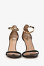 Valentino Black/Gold Leather Embellished Stiletto Heels Size 40.5