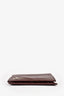 Prada Burgundy Saffiano Leather Logo Bi-Fold Wallet