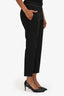 Brunello Cucinelli Black Cotton Trousers with Beaded Detail Size 6