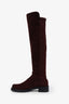 Stuart Weitzman Burgundy Suede Knee High Boots Size 6.5