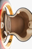 Marni Cream Leather Pannier Bucket Bag with Pouch