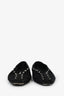 Toteme Black Suede Grommet Lace-Up Square Toe Flats Size 38