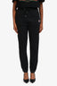Moncler Black Cotton Logo Patch Draw Strings Sweat Pants Size S