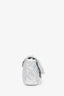 Pre-loved Chanel™ 2011 Silver Lambskin Ice Cube On the Rocks Jumbo Single Flap Bag