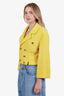 Pre-loved Chanel™ 22S Yellow Tweed Double-breasted Jacket Size 40