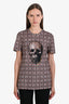 Alexander McQueen Grey/Multi Cotton Skull Short Sleeve T-Shirt Size S