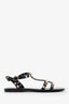 Valentino Black Jelly Rockstud Cage Sandals Size 36