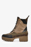Louis Vuitton Brown Suede Leather Monogram Laureate Desert Boots Size 41