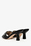 Gucci Black Leather 'GG' Open Toe Heels Size 35.5