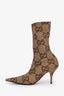 Gucci x Balenciaga Brown GG Knife Sock Boots Size 37.5