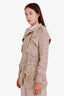 Pre-loved Chanel™ Beige Tweed Drawstring Waist Utility Jacket Size 34