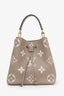Louis Vuitton Dove/Creme Monogram Giant Empreinte Leather NeoNoe MM Bag