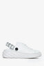 Jimmy Choo White Crystal Slip On Flats Size 37