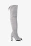 Stuart Weitzman Grey Suede Leather Highland Boots Size 5