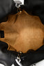 Loewe Black Leather Medium Flamenco Clutch with Leather + Canvas Strap
