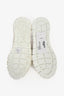 Prada Beige/White Canvas and Leather Triangle Platform Sneakers Size 36