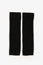 Pre-loved Chanel™ White/Black Logo Leg Warmers