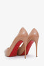 Christian Louboutin Nude Patent Leather Peep Toe Heels Size 41.5