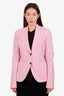 Versace Pink Wool Single Breasted Blazer Size 36