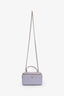 Pre-loved Chanel™ 2021+ Purple Lambskin CC Vanity Top Handle